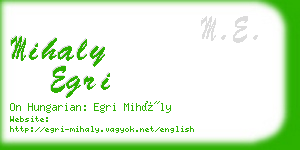 mihaly egri business card